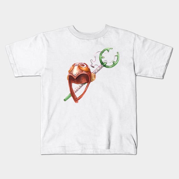 Usopp Hat and Gun One Piece Watercolour Design Kids T-Shirt by Carlotta Mascolo Art